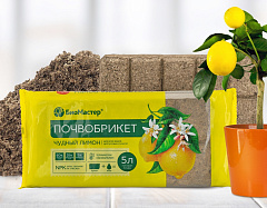 Почвобрикет БиоМастер, чудный лимон, 5 л