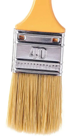 Кисть плоская светлая Decor, смешанная щетина, пластиковая ручка, 40х12 мм