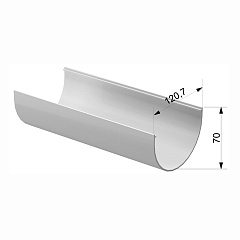 Желоб водосточный Docke STANDARD (Standart) пластиковый 120 мм, 3 м, белый RAL 9003
