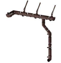 Колено Docke STANDARD (Standart) пластиковое 80 мм, 45°, темно-коричневое RAL 8019