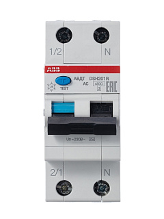 Дифференциальный автомат ABB (АВДТ), 1P+N, 20А, C, 4,5 kA, 30 мA, тип AC, DSH201R C20 AC30