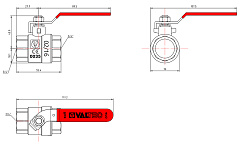 Кран шаровой, стальная рукоятка, внутренняя-внутренняя резьба, Valtec Base VT.214.N.05, 3/4&quot;