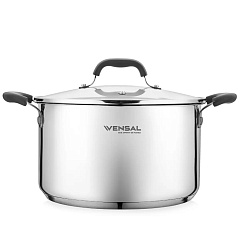 Кастрюля из нержавеющей стали Vensal Coquet VS1506 с крышкой, 20 см, 3,7 л