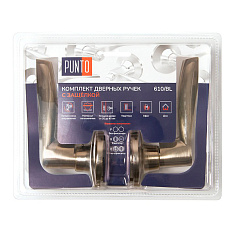 Ручка защелка Punto DK610/BL AB-PS (без фик.) бронза