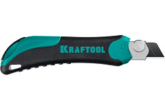 Нож с сегментированным лезвием, двухкомпонентный, усиленный, автофиксация, кассета с 6 лезвиями, 18 мм