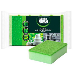 Губки для мытья посуды Master Fresh Maxi, 5 шт