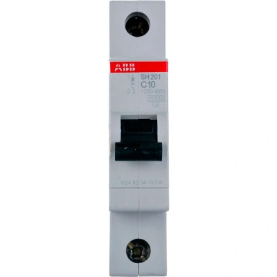 Автоматический выключатель ABB SH201 C10, 1P (10А; 6kA), 2CDS211001R0104