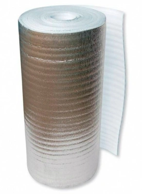 Несшитый вспененный полиэтилен НПЭ фольга 10 мм (25 пог. м в рулоне)