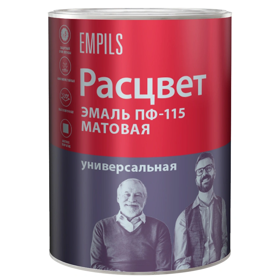 Эмаль универсальная ПФ-115 Расцвет, матовая, белая, 0,9 кг купить в отделе Универсальные магазина Экономстрой