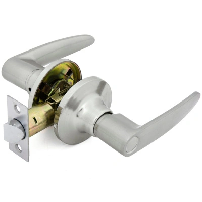 Ручка защелка Фабрика замков, 3502E, SN PS, без фиксатора, матовый никель купить в отделе магазина Экономстрой