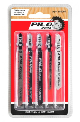 Набор пилок по дереву и металлу Pilorama T101B, T101AO, T111C, T244D, T118A (5 шт), 560005 купить в отделе магазина Экономстрой