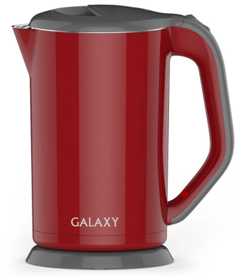 Чайник электрический Galaxy, пластик, красный, 2000 Вт, 1,7 л 