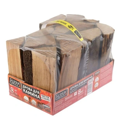 Дрова для камина SuperGrill, Ольховые, камерная сушка, 8 кг купить в отделе магазина Экономстрой
