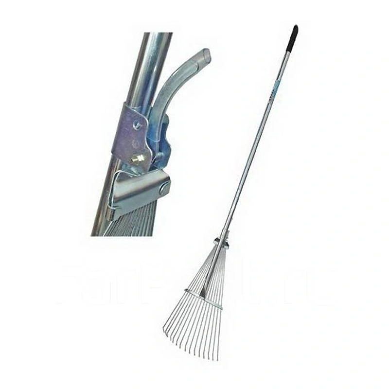 Грабли веерные раздвижные с ручкой, 15-зубьев, металлический ручкой 9340 купить в отделе Грабли, вилы  магазина Экономстрой