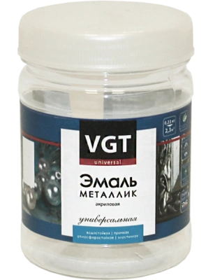 Эмаль металлик акриловая VGT ВД-АК-1179 (полуглянцевая; серебро), 0,23 кг