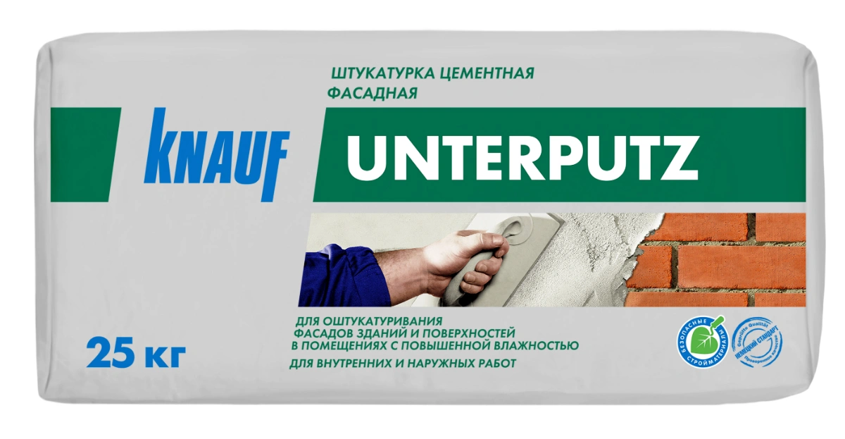 картинка Штукатурка цементная фасадная Knauf Унтерпутц, 25 кг от магазина Экономстрой