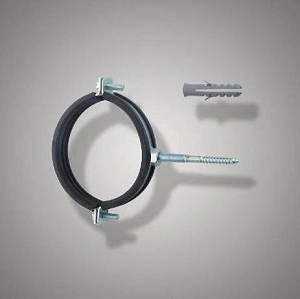 Хомут с резинкой 1/2&quot; (20-24) с крепежом