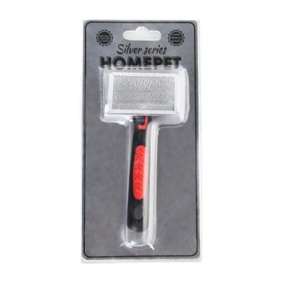 Пуходерка для кошек/собак металлическая S (14х6,3 см) HOMEPET SILVER SERIES 792096