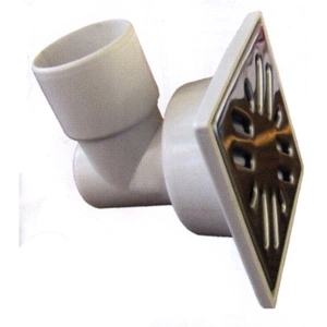 Трап PP горизонтальный Ду50 100х100, решетка из нержавейки купить в отделе магазина Экономстрой