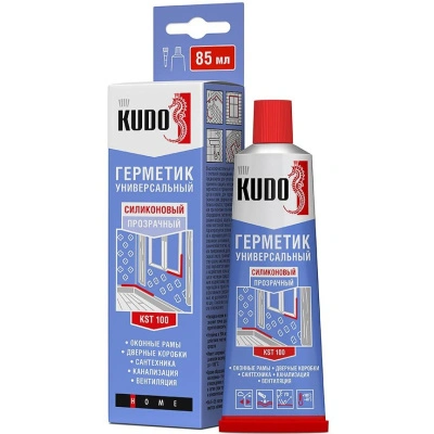 Герметик силиконовый Kudo, KSТ-100, универсальный, прозрачный, 85 мл купить в отделе магазина Экономстрой