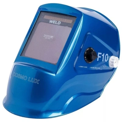 Маска сварщика Weld, Cosmo lux F10, 103х90 мм, DIN 3/4-8/9-13, синий