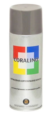Краска аэрозольная акриловая Coralino С19006 (белый алюминий; RAL 9006), 520 мл