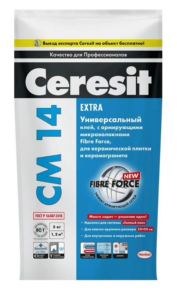 картинка Клей плиточный Ceresit CМ 14, 5 кг от магазина Экономстрой