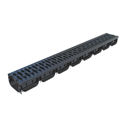 Канал пластиковый Light Park  в сборе с пластиковой решеткой Dn100H70 1000х135х70 8818