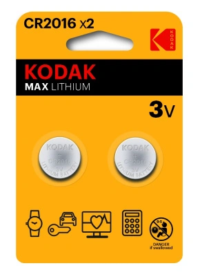 Батарейка литиевая Kodak Мax Lithium CR2016 BL2, 3V (2 шт) купить в отделе магазина Экономстрой
