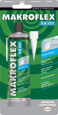 Герметик MAKROFLEX SХ101 силиконовый белый санитарный 85 мл Henkel 44900