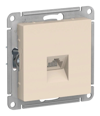 Розетка компьютерная RJ-45 бежевый Atlas ATN000283