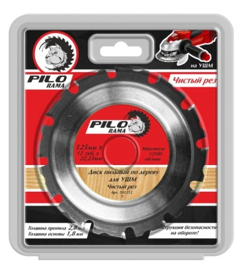 Пильный диск по дереву на УШМ (125х12х22,23) Pilorama, 501212 купить в отделе магазина Экономстрой