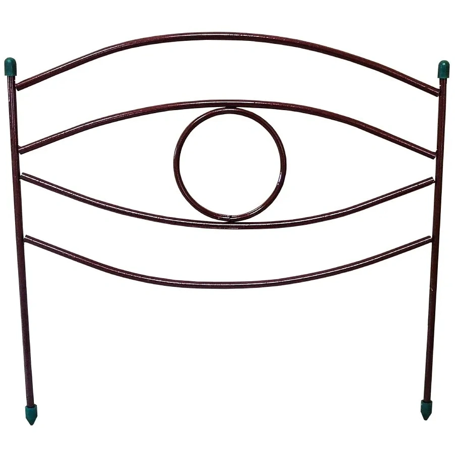 картинка Заборчик декоративный садовый парковый Веко мини, бордовый, 50х52 см (1 шт) от магазина Экономстрой