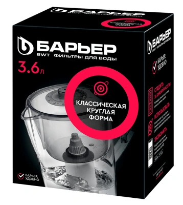 Фильтр-кувшин для очистки воды Барьер Норма, 3,6 л купить в отделе магазина Экономстрой