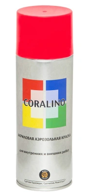 Краска аэрозольная акриловая Coralino С13020 (светофорно-красный; RAL 3020), 520 мл