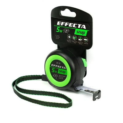 Рулетка Effecta Snap автостоп, 5 м, 19 мм купить в отделе магазина Экономстрой