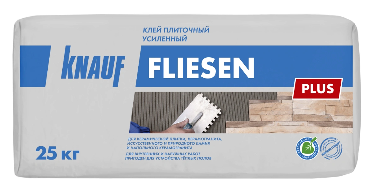 Клей плиточный Knauf Флизен Плюс, 25 кг купить в отделе Клеи для плитки, камня и изоляции магазина Экономстрой