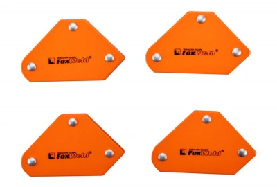 Магнитный угольник FoxWeld FIX KIT-4 оранжевый