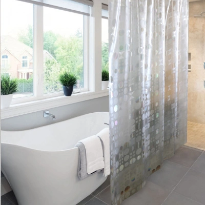 Штора для ванн Meiwa Gravity ПВХ, прозрачная, 182х182 см купить в отделе магазина Экономстрой