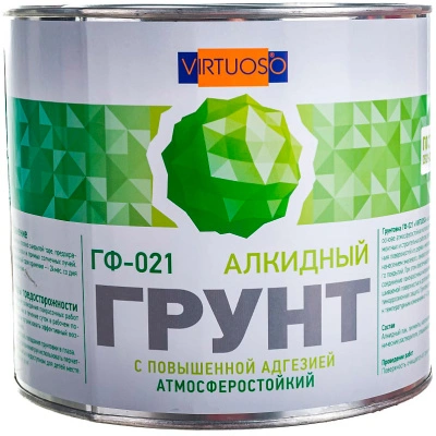 Грунтовка по металлу ГФ-021 Virtuoso, серая, 2,4 кг