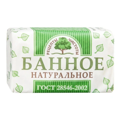 Мыло туалетное Банное, Рецепты чистоты, 180 г