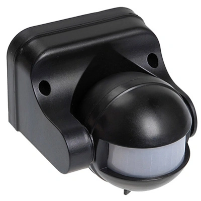 Датчик движения ИЭК ДД 009, максимальная нагрузка 1100 Вт, угол 180 градусов, дальность 12 м, IP44, чёрный купить в отделе магазина Экономстрой
