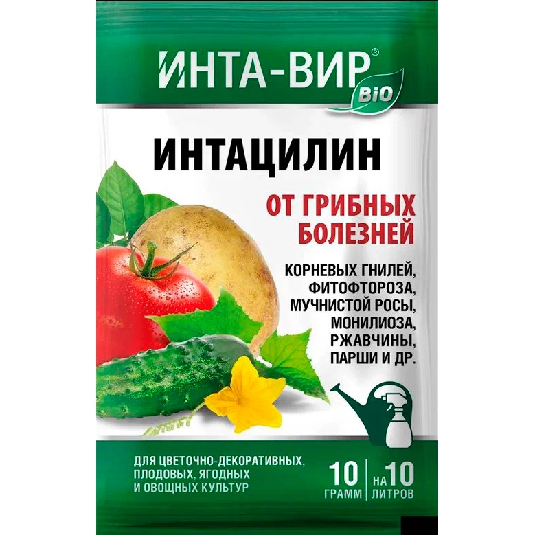 Средство от болезней Интацилин Инта Вир, 10 г купить в отделе Средства защиты растений от болезней магазина Экономстрой