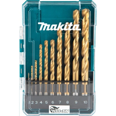 Набор сверл по металлу HSS-TIN Economy Makita D-72849, 10 шт, 1-10 мм купить в отделе магазина Экономстрой