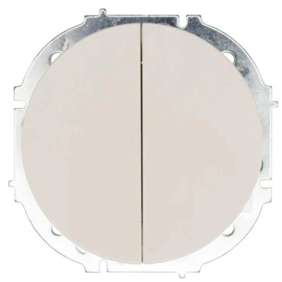 Выключатель 2-клавишный Lezard Osen, слоновая кость, 743-9088-101 купить в отделе магазина Экономстрой