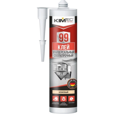 Клей монтажный KIM TEC 99, каучуковый, универсальный, сверхпрочный, 280 мл