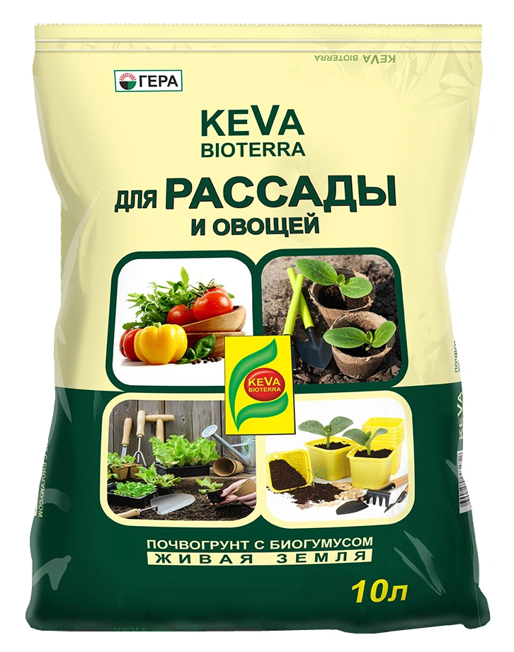 Грунт KEVA BIOTERRA для рассады и овощей 10 л купить в отделе Грунты рассадные магазина Экономстрой