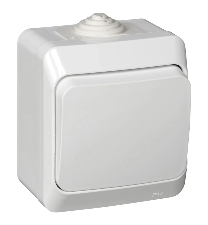 Выключатель 1 клавишный открытой установки Белый IP44 Этюд Schneider Electric BA10-041B купить в отделе Выключатели, переключатели магазина Экономстрой