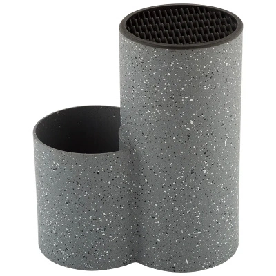 Подставка для ножей и кухонных аксессуаров Mallony, 2 отделения, под мрамор,, пластик, 19х11х22 см купить в отделе магазина Экономстрой