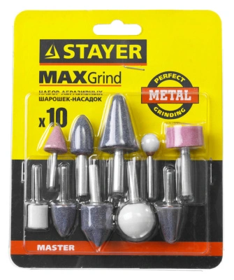 Набор абразивных шарошек-насадок для гравера и дрели, Stayer Master (10 шт), 2989-H10 купить в отделе магазина Экономстрой